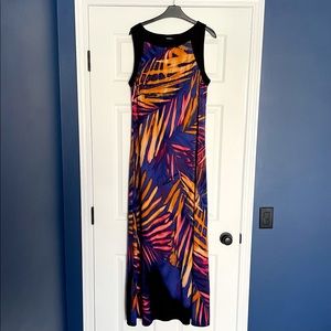 Palm Print Maxi Dress